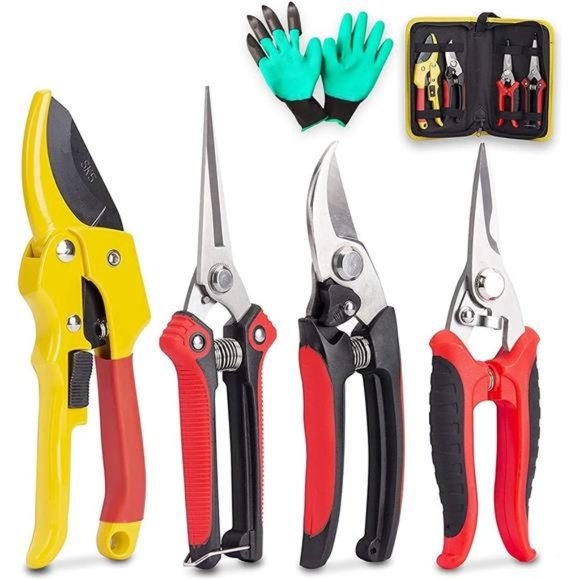 4 Pack Professional Bypass Pruning Shears, Stainless Steel Cutter Clippers - Picture 1 of 7